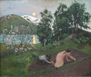 Noors Bokmål:  Vårnatt i hagen Nacht in de lente