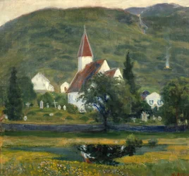 Ålhus kerk, midzomer (schilderij)