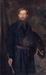 Portret van de kunstenaar Viktor Vasnetsov 1848-1926, 1891