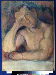 Portret van de dichter Benedikt Livchits