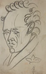 Portret van de dichter Vasili Kamensky
