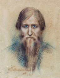 Portret van de Russische mysticus Grigori Raspoetin