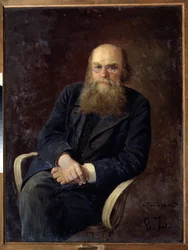 Portret van de schrijver Nikolay N.Zlatovratsky (1845-1911)