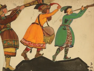Kostuumontwerp voor de opera Sneeuwmeisje door N. Rimsky-Korsakov, 1919