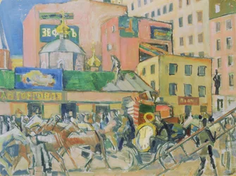 Een straat in Moskou
