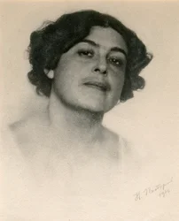 Portret van de Russische actrice Voronets, ca. 1916