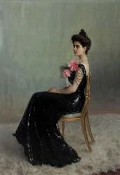 Portret van Gravin Maria Pavlovna Abamelik-Lazareva 1876-1955, geboren Demidova, 1900-1901