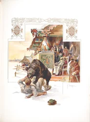 Berengevecht. Illustratie voor De Groothertogelijke, Tsaristische en Keizerlijke Jacht in Rusland door N. Kutepov