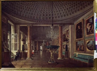 De schilderijengalerij in het Stroganov Paleis in Sint-Petersburg