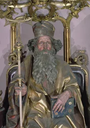 Isenheim altaarstuk, Sint Antonius de Kluizenaar (detail van Sint Antonius)