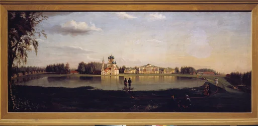 Uitzicht op het landgoed Ostankino (Moskou, Rusland)