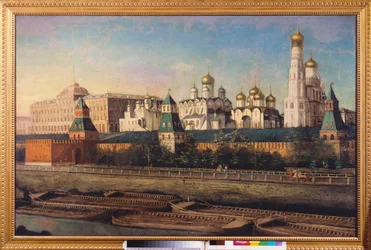 Uitzicht op het Kremlin van Moskou
