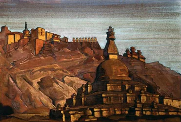 Tibetaans landschap, c.1920