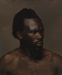 Borstportret van een zwarte man