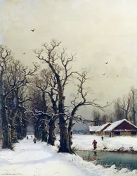 Winterscène, 19e eeuw