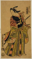 In de stijl van een pagina (Kosho fu), middenblad van drieluik (Sanpukutsui chu)