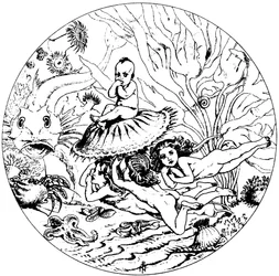 Illustratie uit het sprookje De Waterkinderen, door Charles Kingsley