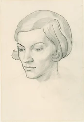 Portret van de vrouw van de kunstenaar, Celia Fiennes
