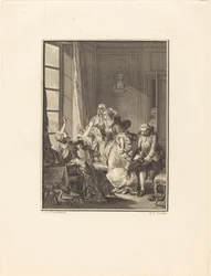 Julie valt flauw in een fauteuil