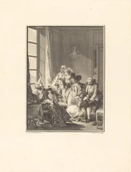 Julie valt flauw in een fauteuil