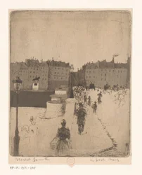 Gezicht op de Pont Neuf in Parijs