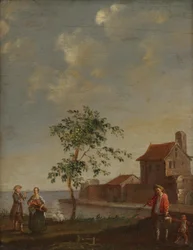 Landschap met figuratieve bezetting