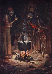 De Vreemde Zusters, Macbeth, Act IV Scene 1, illustratie uit 