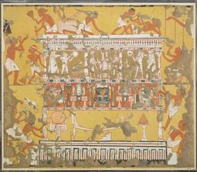 Bouwen van een katafalk, Graf van Ipuy, ca. 1279-1213 v.Chr.