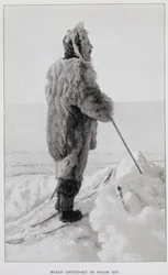 Roald Amundsen in pooluitrusting, uit 