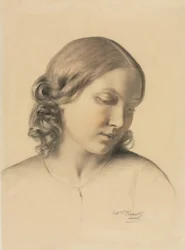 Portret van een jonge vrouw, ca. 1854-1858