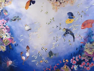 Onderwaterwereld IV (acrylverf op doek)