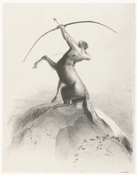 Centaur richt op de hemel