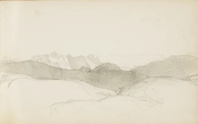Tekening uit een album getiteld "Het Baskenland", 1862-63
