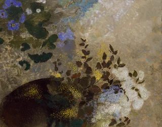 Bloemen in een zwarte vaas, ca. 1909-10