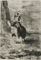 Ruiter wachtend