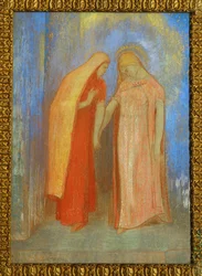La Visitation - Maria bezoekt Elisabeth R (pastel)