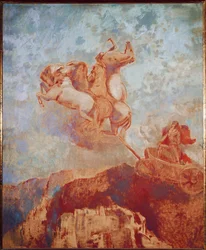 De strijdwagen van Apollo (olieverf op doek)