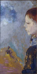 Portret van Ari Redon op de marinepas - 1897