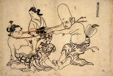 Fukurojin probeert een meid op te tillen