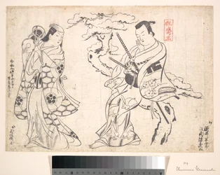 Scène uit het drama "Shusse Taiheike", opgevoerd in het Ichimura-theater