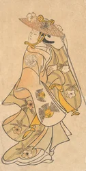 Acteur Sanjo Kantaro 1697-1763 als een vrouw, ca. 1730