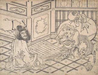 Daikoku en Shoki Schaken
