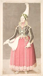 Vrouw in IJslandse Boerenkleding