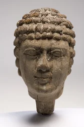 Hoofd van een man (hout)