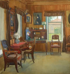 Interieur in het Huis in Chegodayevo Village, 1900s