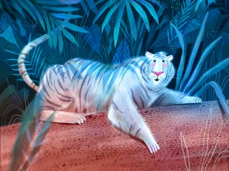 Blauwe Jungle Witte Tijger