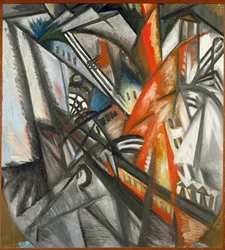 Stedelijk landschap (schilderij op doek)