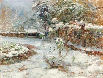 Oktober sneeuw, motivatie vanuit de tuin van kasteel Hartenstein