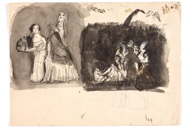 Carnavalscène en studie voor "Diogenes" (?)