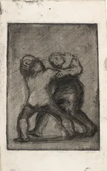 Twee vechtende mannen